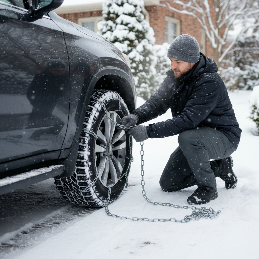 Moving day scene in an Alaska neighborhood with truck access planning