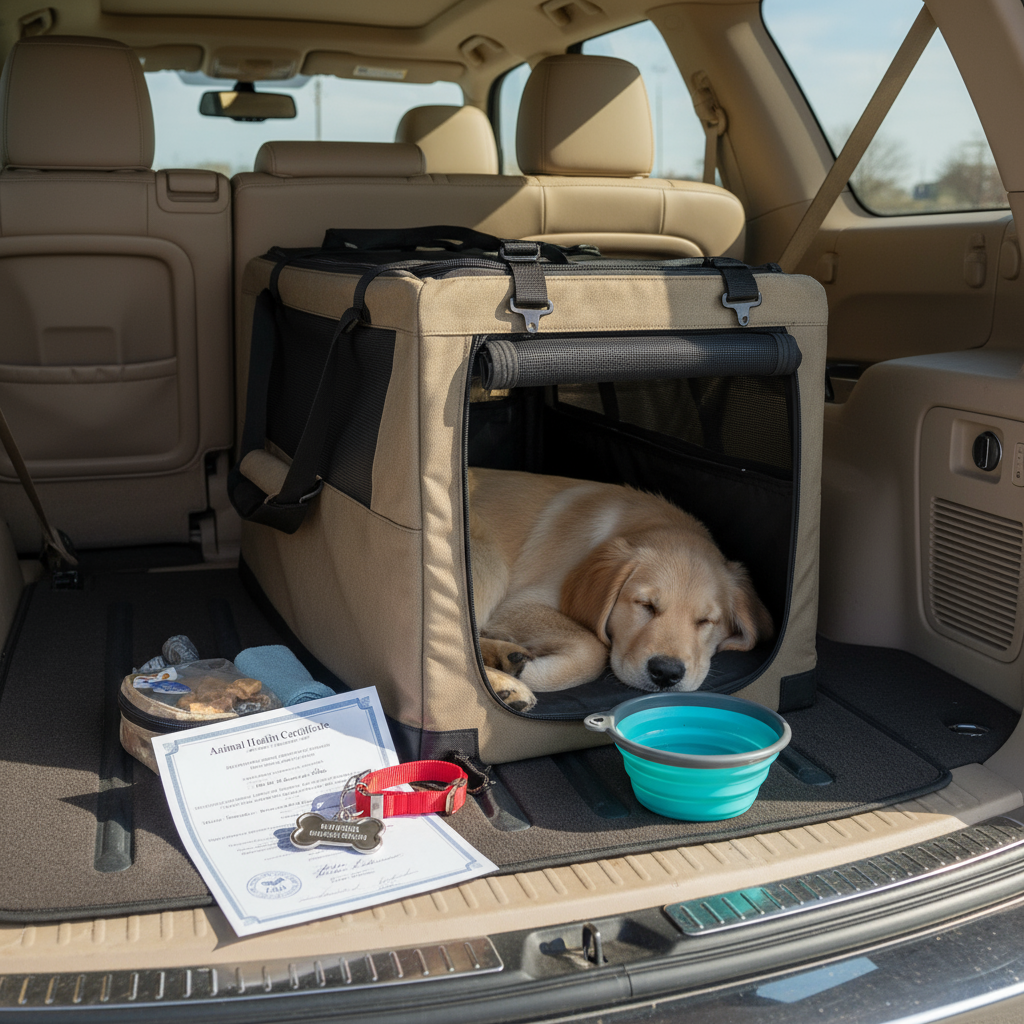 Printed moving checklist and labeled boxes staged for packing